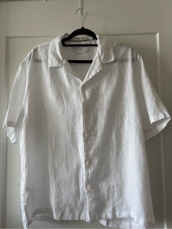 Porter & Ash Other - Casual White 100% Linen Short-Sleeve Shirt